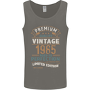 Premium Vintage 38th Birthday 1985 Mens Vest Tank Top Charcoal