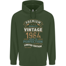 Premium Vintage 39th Birthday 1984 Mens 80% Cotton Hoodie Forest Green