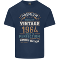 Premium Vintage 39th Birthday 1984 Mens Cotton T-Shirt Tee Top Navy Blue