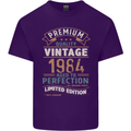 Premium Vintage 39th Birthday 1984 Mens Cotton T-Shirt Tee Top Purple