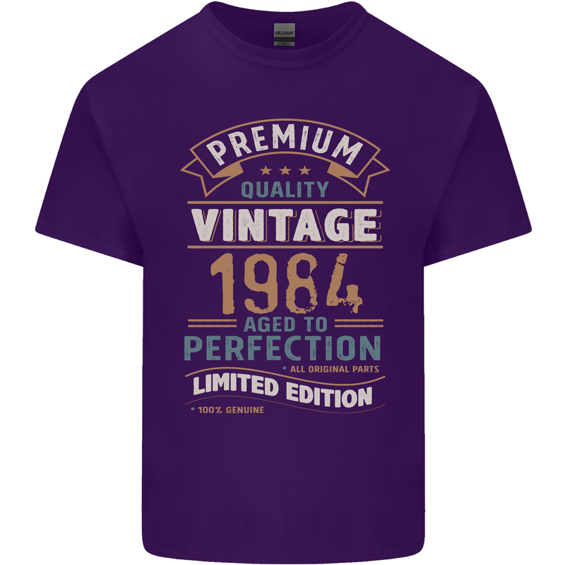 Premium Vintage 39th Birthday 1984 Mens Cotton T-Shirt Tee Top Purple