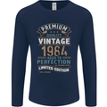 Premium Vintage 39th Birthday 1984 Mens Long Sleeve T-Shirt Navy Blue