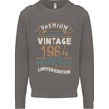 Premium Vintage 39th Birthday 1984 Mens Sweatshirt Jumper Charcoal
