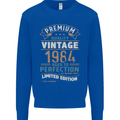 Premium Vintage 39th Birthday 1984 Mens Sweatshirt Jumper Royal Blue