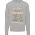 Premium Vintage 39th Birthday 1984 Mens Sweatshirt Jumper Sports Grey