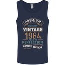 Premium Vintage 39th Birthday 1984 Mens Vest Tank Top Navy Blue