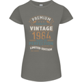 Premium Vintage 39th Birthday 1984 Womens Petite Cut T-Shirt Charcoal