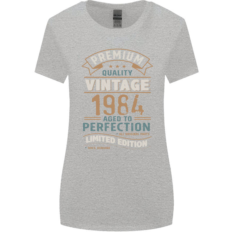 Premium Vintage 39th Birthday 1984 Womens Wider Cut T-Shirt Sports Grey