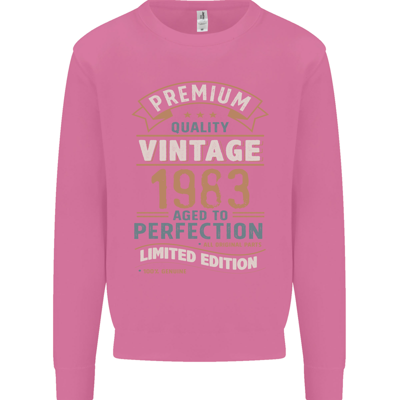 Premium Vintage 40th Birthday 1983 Mens Sweatshirt Jumper Azalea