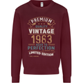 Premium Vintage 40th Birthday 1983 Mens Sweatshirt Jumper Maroon