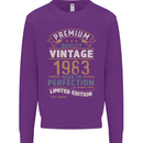 Premium Vintage 40th Birthday 1983 Mens Sweatshirt Jumper Purple