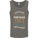 Premium Vintage 40th Birthday 1983 Mens Vest Tank Top Charcoal