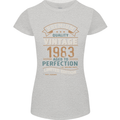 Premium Vintage 40th Birthday 1983 Womens Petite Cut T-Shirt Sports Grey