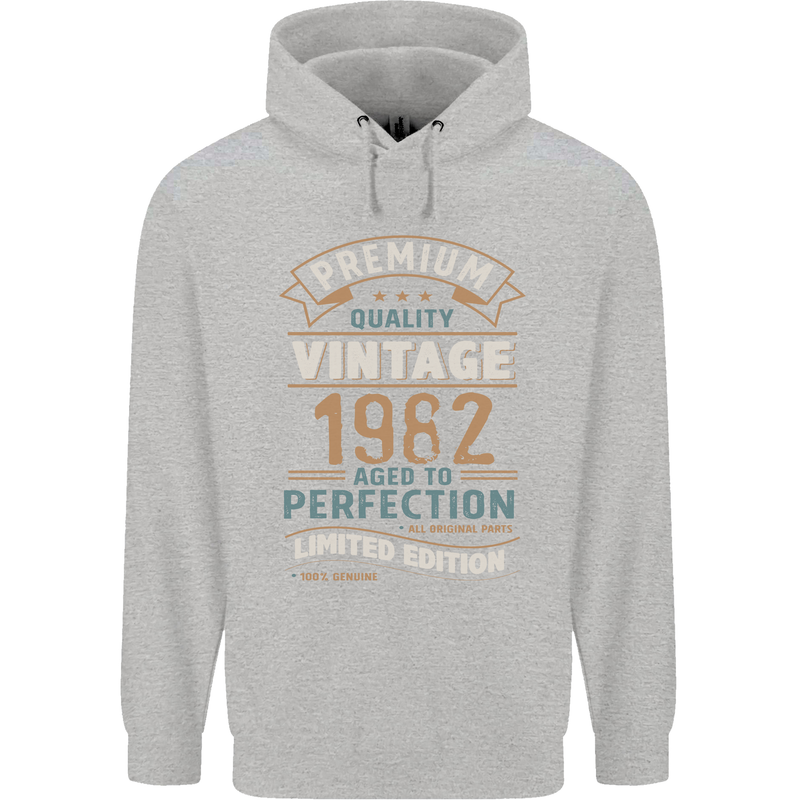 Premium Vintage 41st Birthday 1982 Mens 80% Cotton Hoodie Sports Grey