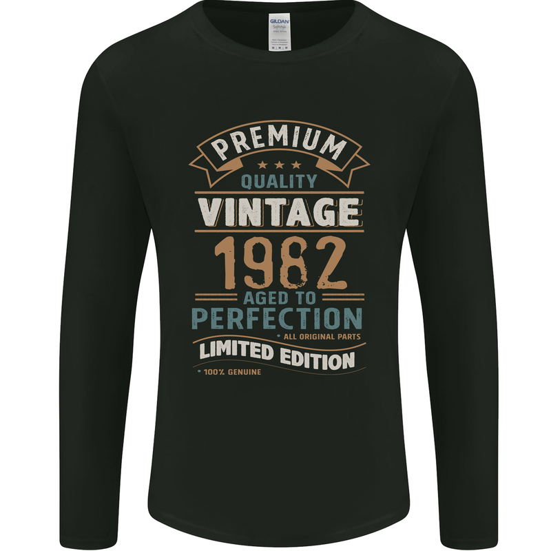 Premium Vintage 41st Birthday 1982 Mens Long Sleeve T-Shirt Black