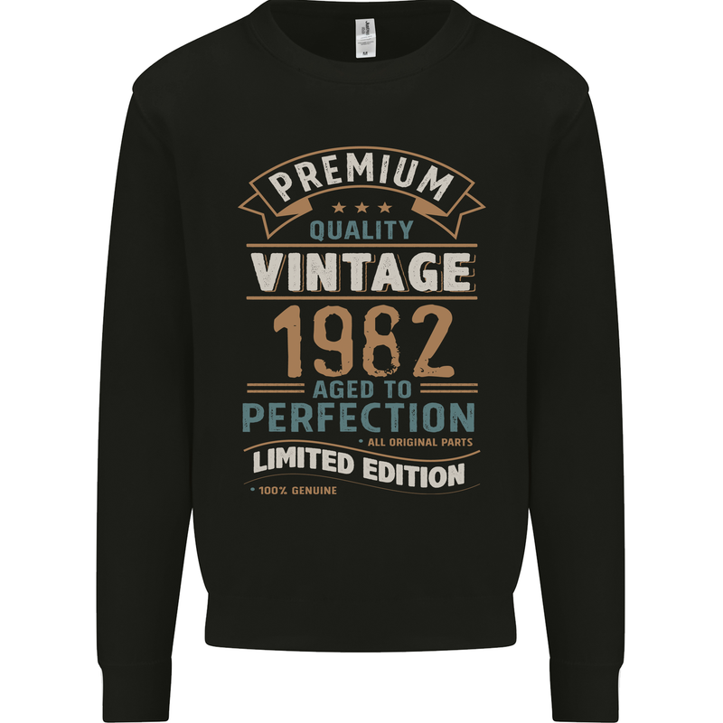 Premium Vintage 41st Birthday 1982 Mens Sweatshirt Jumper Black