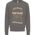 Premium Vintage 41st Birthday 1982 Mens Sweatshirt Jumper Charcoal