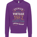 Premium Vintage 41st Birthday 1982 Mens Sweatshirt Jumper Purple
