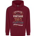 Premium Vintage 42nd Birthday 1981 Mens 80% Cotton Hoodie Maroon