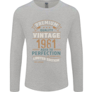 Premium Vintage 42nd Birthday 1981 Mens Long Sleeve T-Shirt Sports Grey