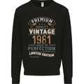 Premium Vintage 42nd Birthday 1981 Mens Sweatshirt Jumper Black