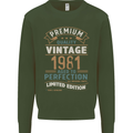 Premium Vintage 42nd Birthday 1981 Mens Sweatshirt Jumper Forest Green