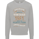 Premium Vintage 42nd Birthday 1981 Mens Sweatshirt Jumper Sports Grey