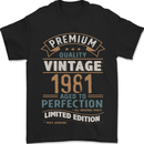 Premium Vintage 42nd Birthday 1981 Mens T-Shirt 100% Cotton Black