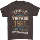 Premium Vintage 42nd Birthday 1981 Mens T-Shirt 100% Cotton Dark Chocolate
