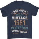 Premium Vintage 42nd Birthday 1981 Mens T-Shirt 100% Cotton Navy Blue
