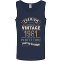 Premium Vintage 42nd Birthday 1981 Mens Vest Tank Top Navy Blue