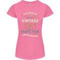 Premium Vintage 42nd Birthday 1981 Womens Petite Cut T-Shirt Azalea