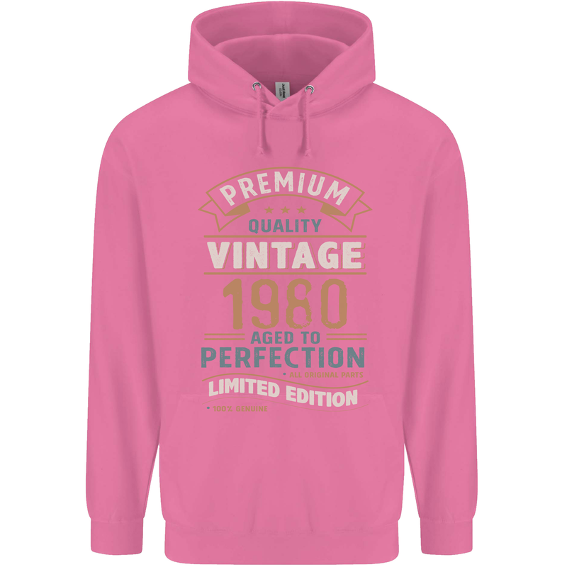 Premium Vintage 43rd Birthday 1980 Mens 80% Cotton Hoodie Azelea