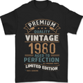 Premium Vintage 43rd Birthday 1980 Mens T-Shirt 100% Cotton Black