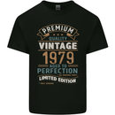 Premium Vintage 44th Birthday 1979 Mens Cotton T-Shirt Tee Top Black