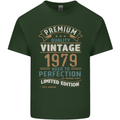 Premium Vintage 44th Birthday 1979 Mens Cotton T-Shirt Tee Top Forest Green