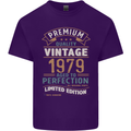 Premium Vintage 44th Birthday 1979 Mens Cotton T-Shirt Tee Top Purple