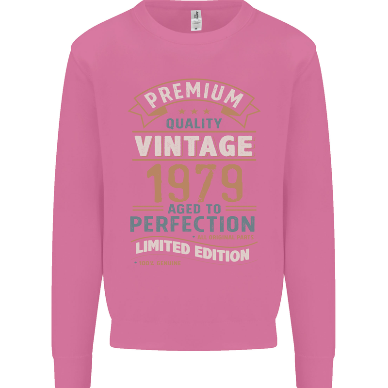 Premium Vintage 44th Birthday 1979 Mens Sweatshirt Jumper Azalea