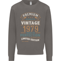 Premium Vintage 44th Birthday 1979 Mens Sweatshirt Jumper Charcoal