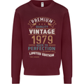Premium Vintage 44th Birthday 1979 Mens Sweatshirt Jumper Maroon