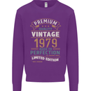 Premium Vintage 44th Birthday 1979 Mens Sweatshirt Jumper Purple