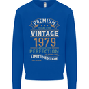 Premium Vintage 44th Birthday 1979 Mens Sweatshirt Jumper Royal Blue