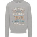 Premium Vintage 44th Birthday 1979 Mens Sweatshirt Jumper Sports Grey