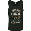Premium Vintage 44th Birthday 1979 Mens Vest Tank Top Black