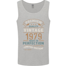 Premium Vintage 44th Birthday 1979 Mens Vest Tank Top Sports Grey