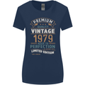 Premium Vintage 44th Birthday 1979 Womens Wider Cut T-Shirt Navy Blue