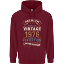Premium Vintage 45th Birthday 1978 Mens 80% Cotton Hoodie Maroon