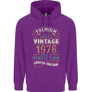 Premium Vintage 45th Birthday 1978 Mens 80% Cotton Hoodie Purple
