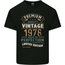 Premium Vintage 45th Birthday 1978 Mens Cotton T-Shirt Tee Top Black