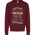 Premium Vintage 45th Birthday 1978 Mens Sweatshirt Jumper Maroon